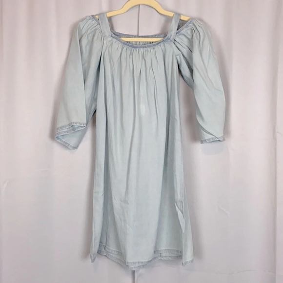 NEW Cupcake & Cashmere Chambray Off-The-Shoulder Dress - Picture 3 of 6